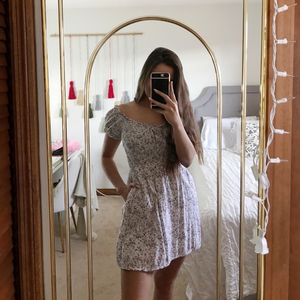 J. Crew floral peasant dress